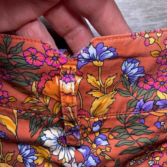 EUC Anthropologie Maeve Floral Wide Leg High Waisted Cropped Pants - Picture 11 of 16